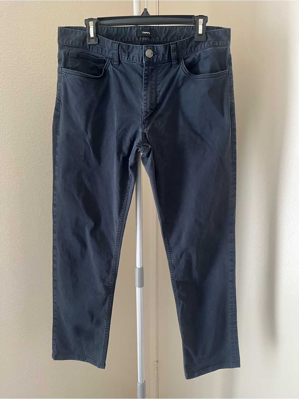 Theory 5-pocket Slim Fit Chino Pants Navy Blue Size 34